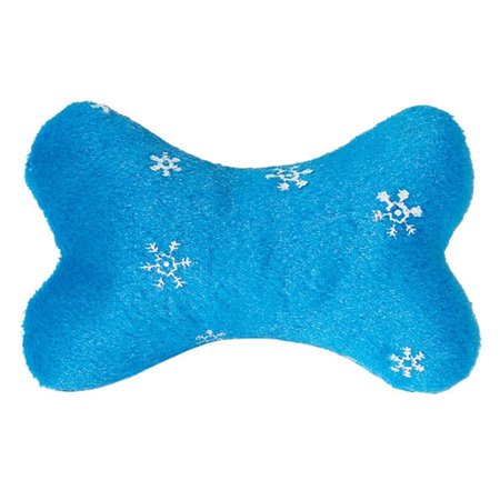 NO SWEAT MY PET 4 in. Blizzard Bone Toy - Blue, Small NO1610661